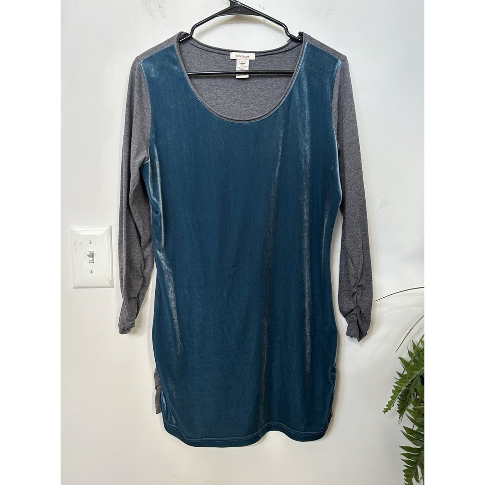Sundance Dulcet Tones Velour Velvet Ruched Top Sz M